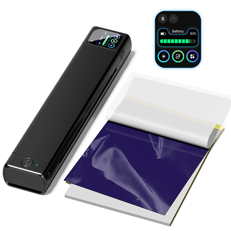 Phomemo M08F Plus kabelloser Tattoo-Schablonen-Drucker mit Touchscreen