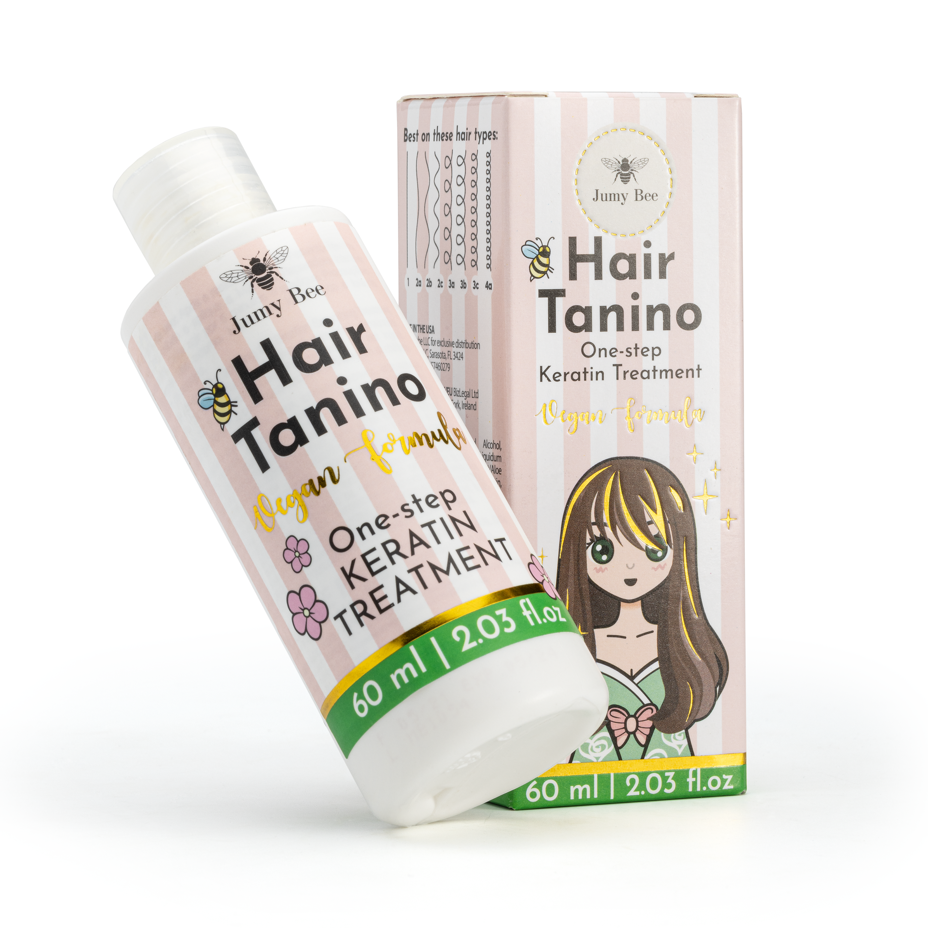 Jumy Bee Tanino Keratin Behandlung – Tannin Haar Glättung (Tanino Fusion)
