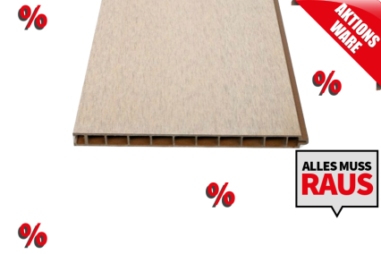 Einzelelement Resysta Zaun / Sichtschutz / Steckzaunsystem 250 mm (Höhe) x 20 mm (Stärke) x 1800 mm (Breite) (Serie WoodoTexel)