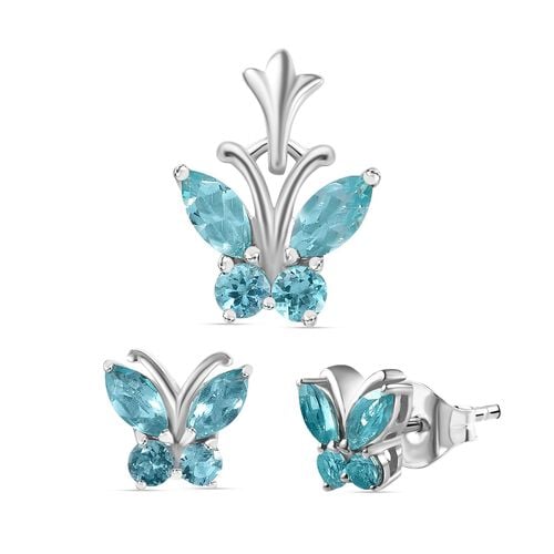 Paraiba Apatite Jewelry Set - 1.68 ct.