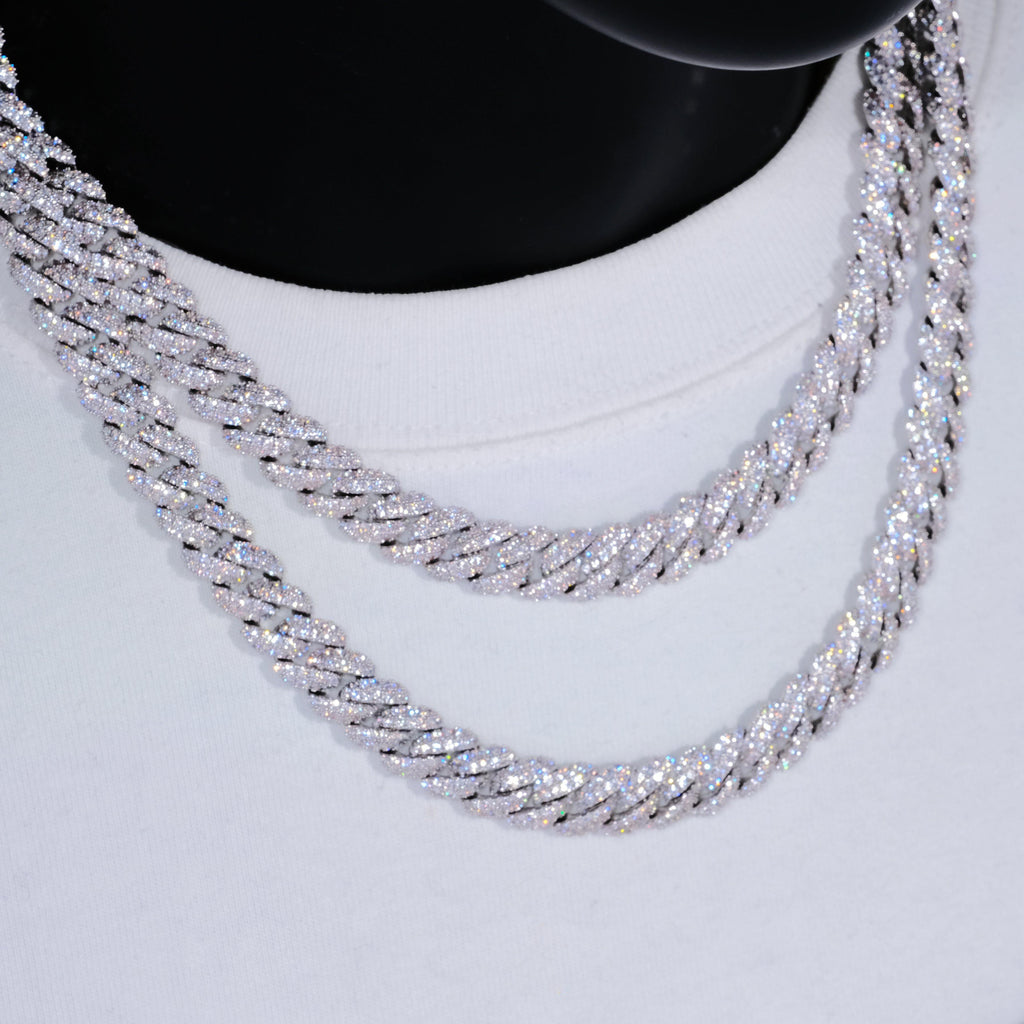 Cuban Link Kette (10 mm) in Weißgold / 18K Gold