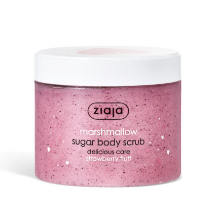 Ziaja – Marshmallow Sugar Body Scrub, Delicious Care, Strawberry Fluff