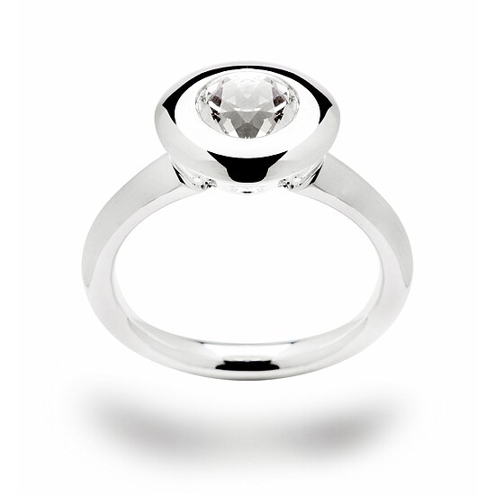 Bastian 11850 Inverun Silver Ring White Topaz