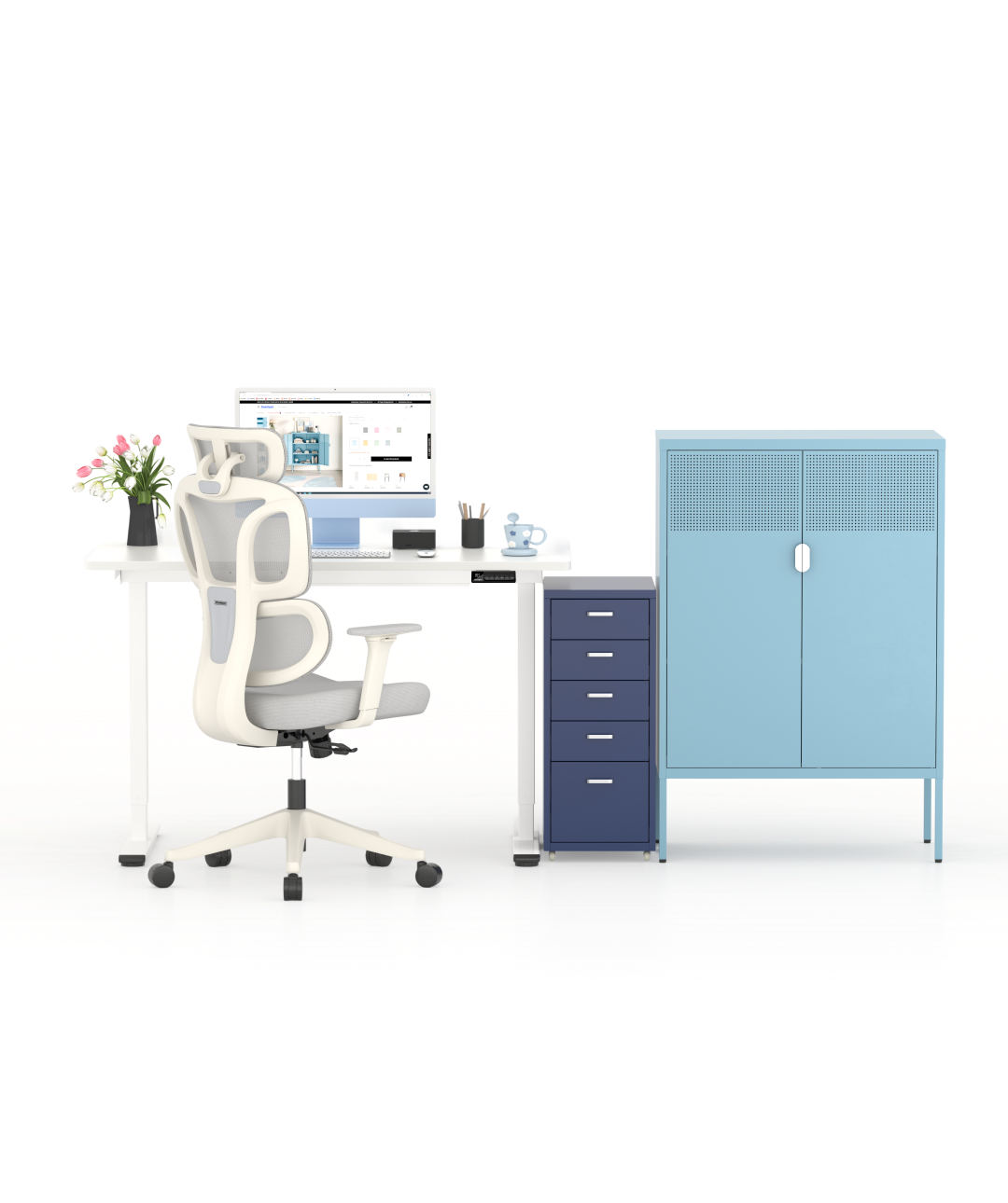 4-in-1 Buntes Home-Workspace-Set