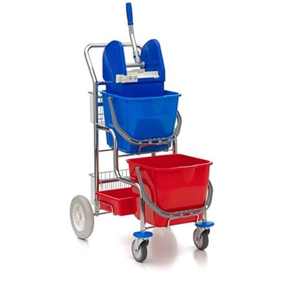 Wisch-Star Stufenduo Reinigungswagen mit Presse