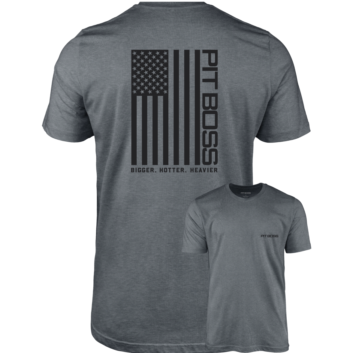 Vertikale Flagge T-Shirt - Titan Heather Grau