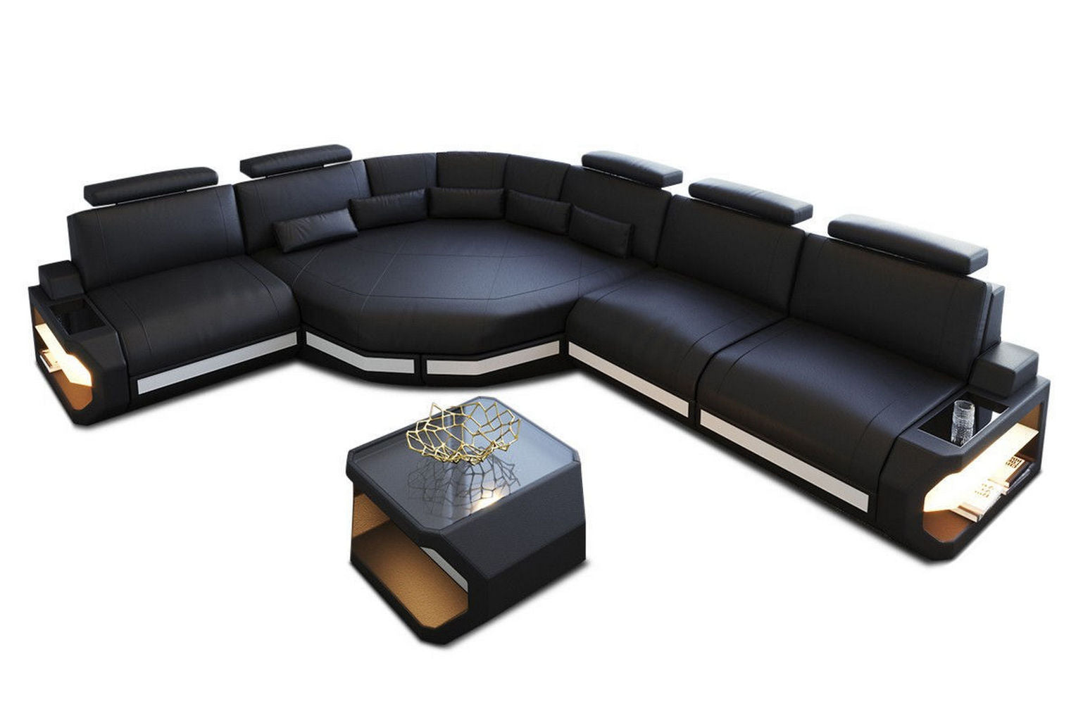 Ecksofa Asti – Leder für höchsten Komfort