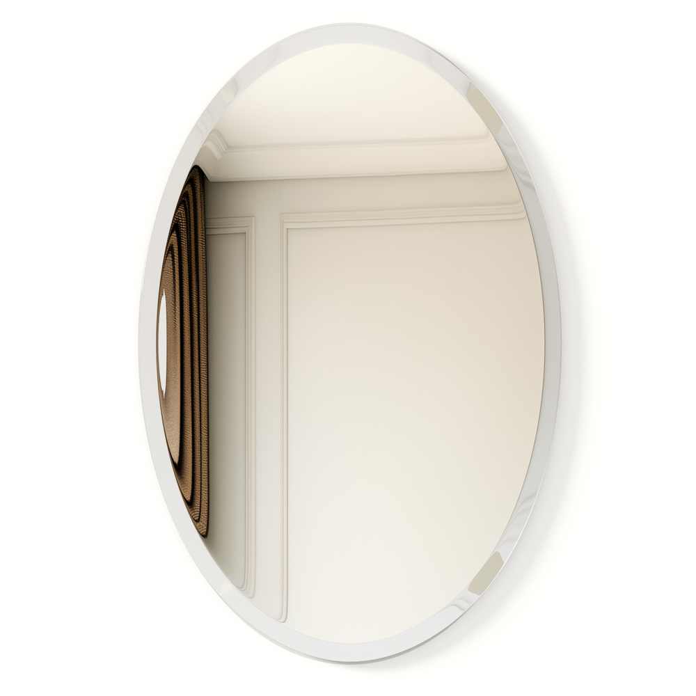 USHOWER Kadra Serie – 20'' x 28'' Rahmelloser ovaler Badezimmer Spiegel