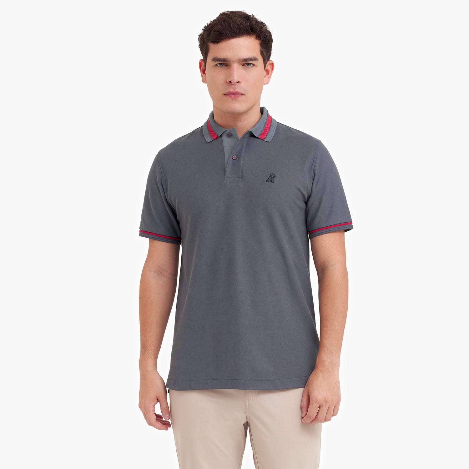 Herren Polo-Shirt mit markanter Detailgestaltung — Turbulenz
