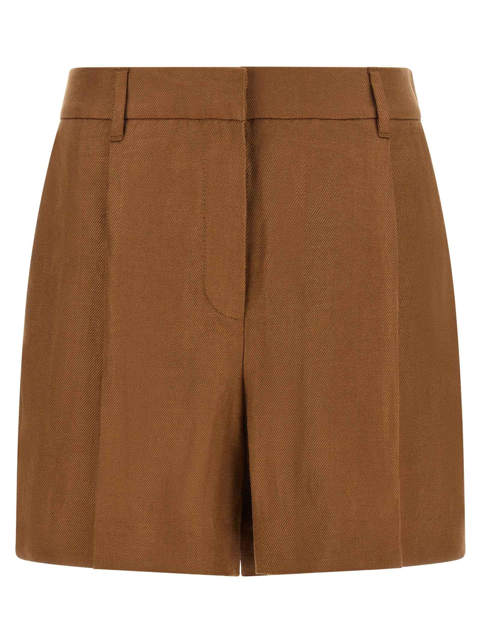 Brunello Cucinelli Braune Leinen-Bermuda-Shorts