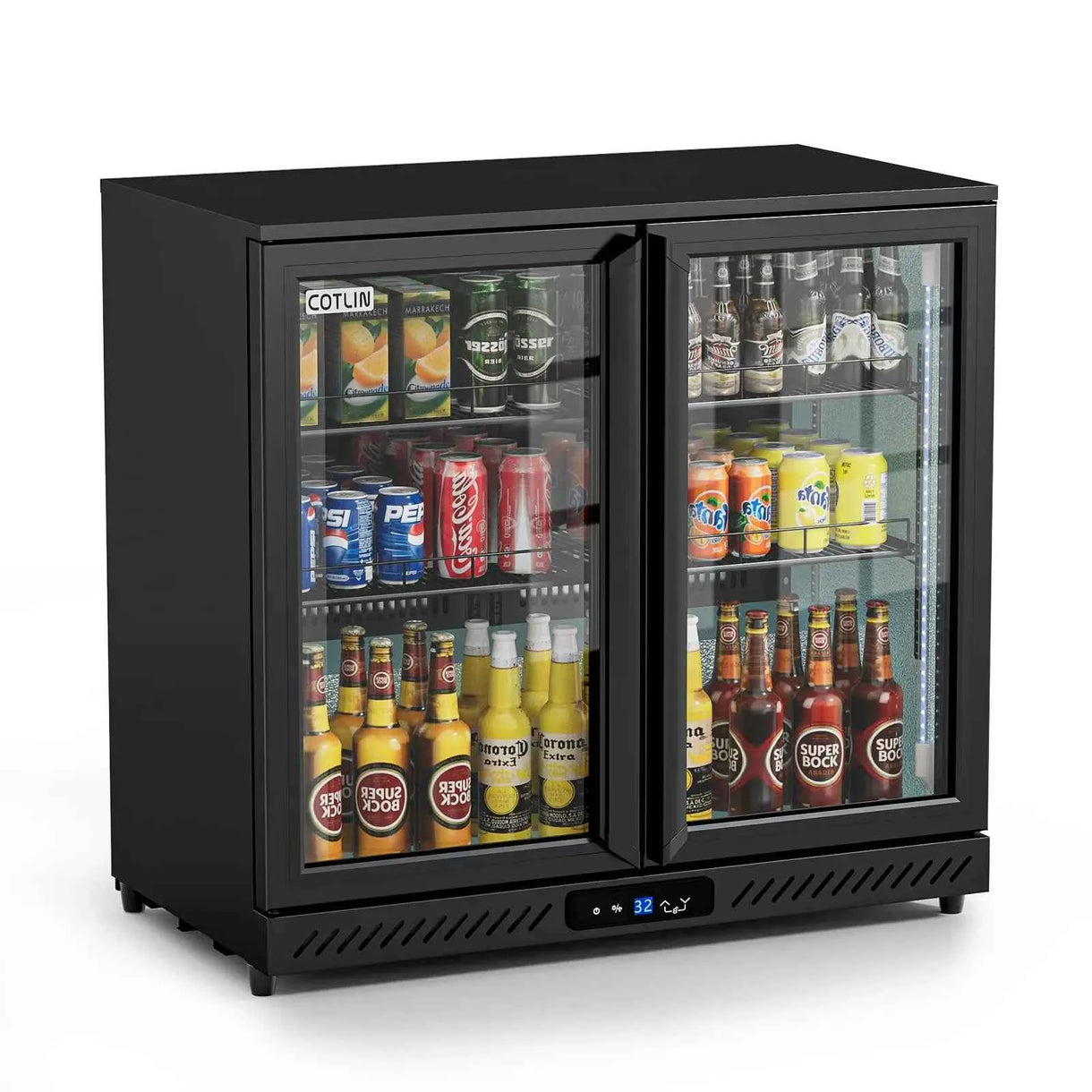 Cotlin 7,4 Cu.Ft Getränkekühler (2-Türen) - Automatisches Abtauen