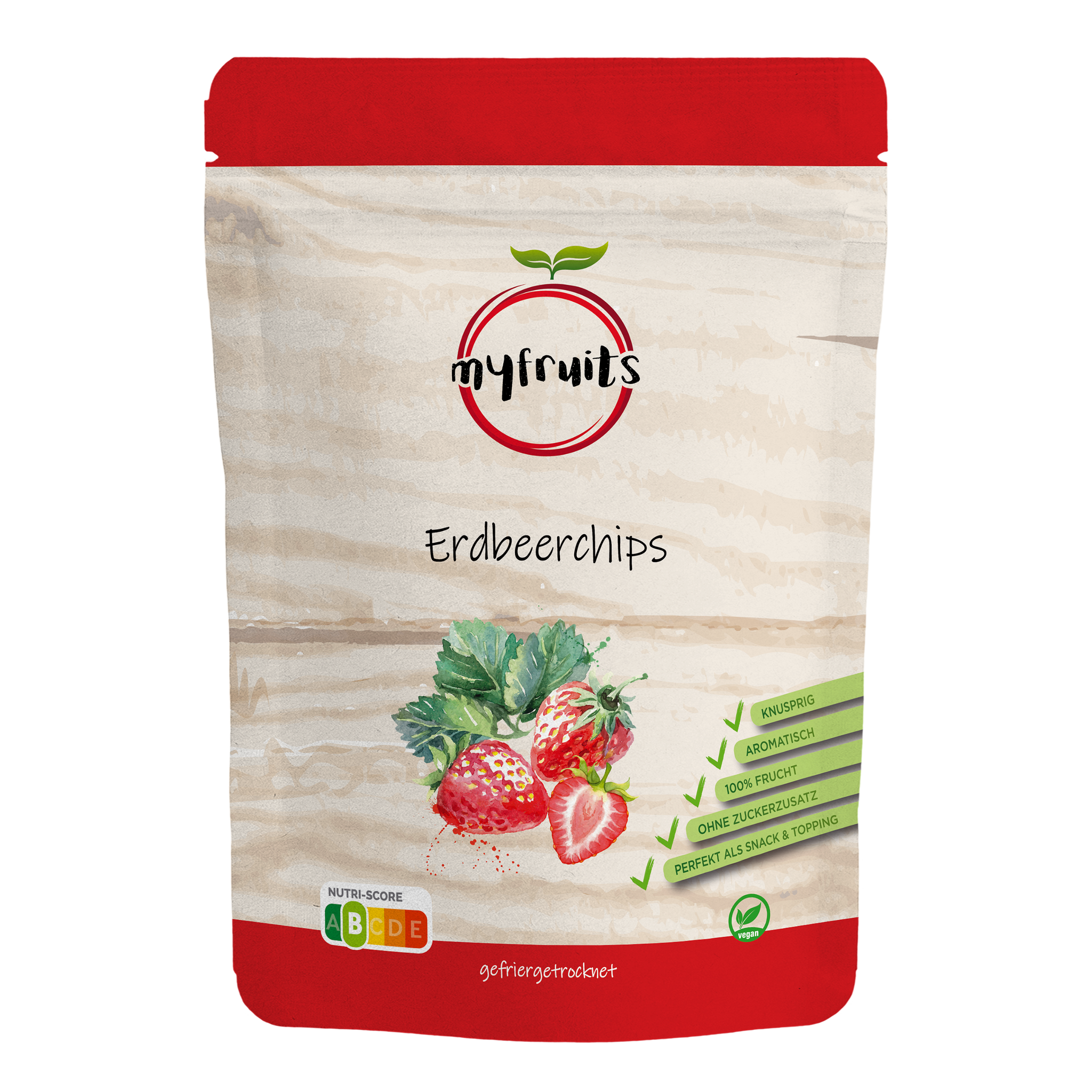 Strawberry Chips, Freeze-Dried, B-Stock