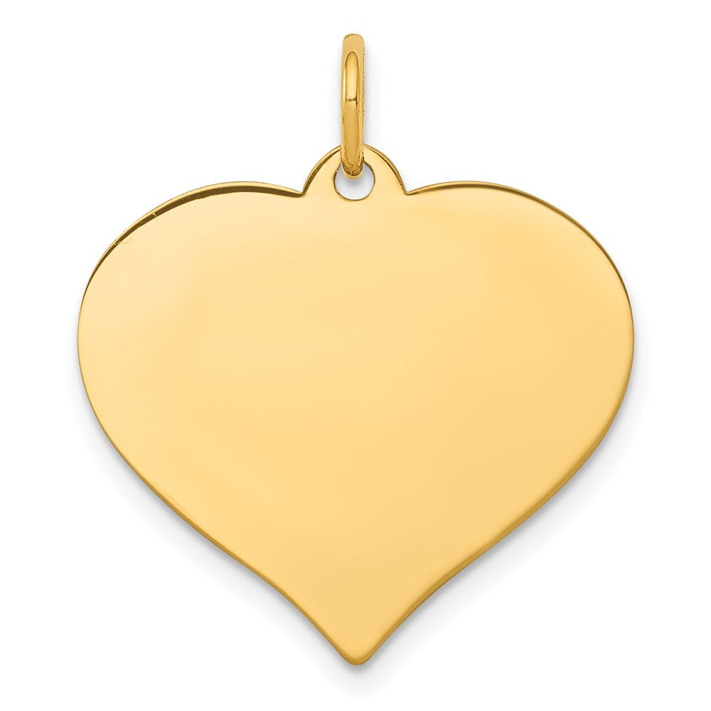 10k Gelbgold 10k .018 Gauge Herz-Disk-Anhänger