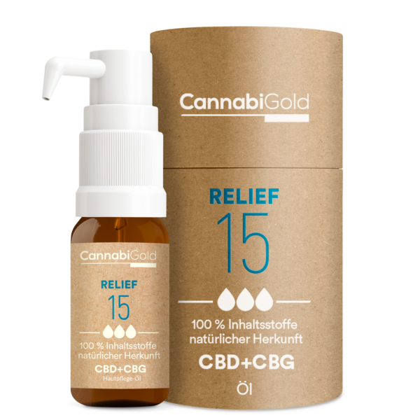 CannabiGold Relief 15 CBD + CBG Öl