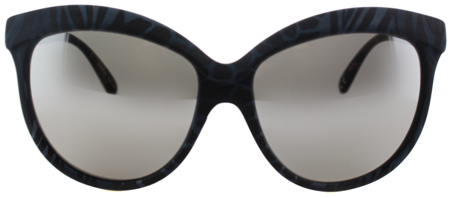 Italia Independent IT 0092 ZEF 071 Quadratische Kunststoff-Graue Sonnenbrille mit Silberner Spiegel-Linse