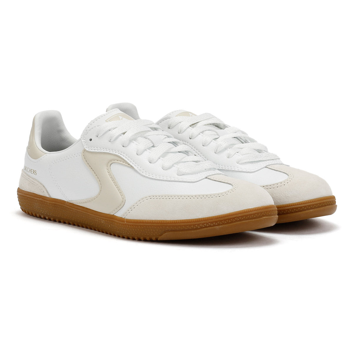Skechers Hotshot Kickoff Leder Damenschuhe Weiß/Natur