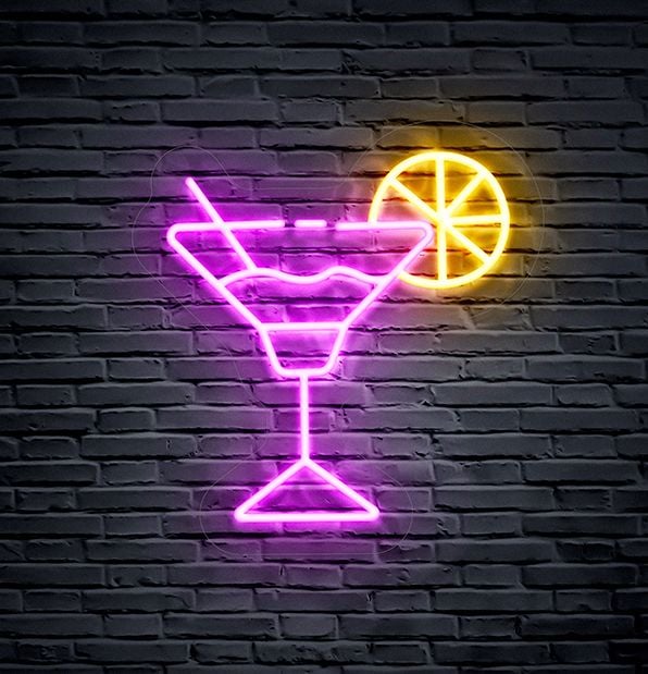 Cocktail Neonlicht
