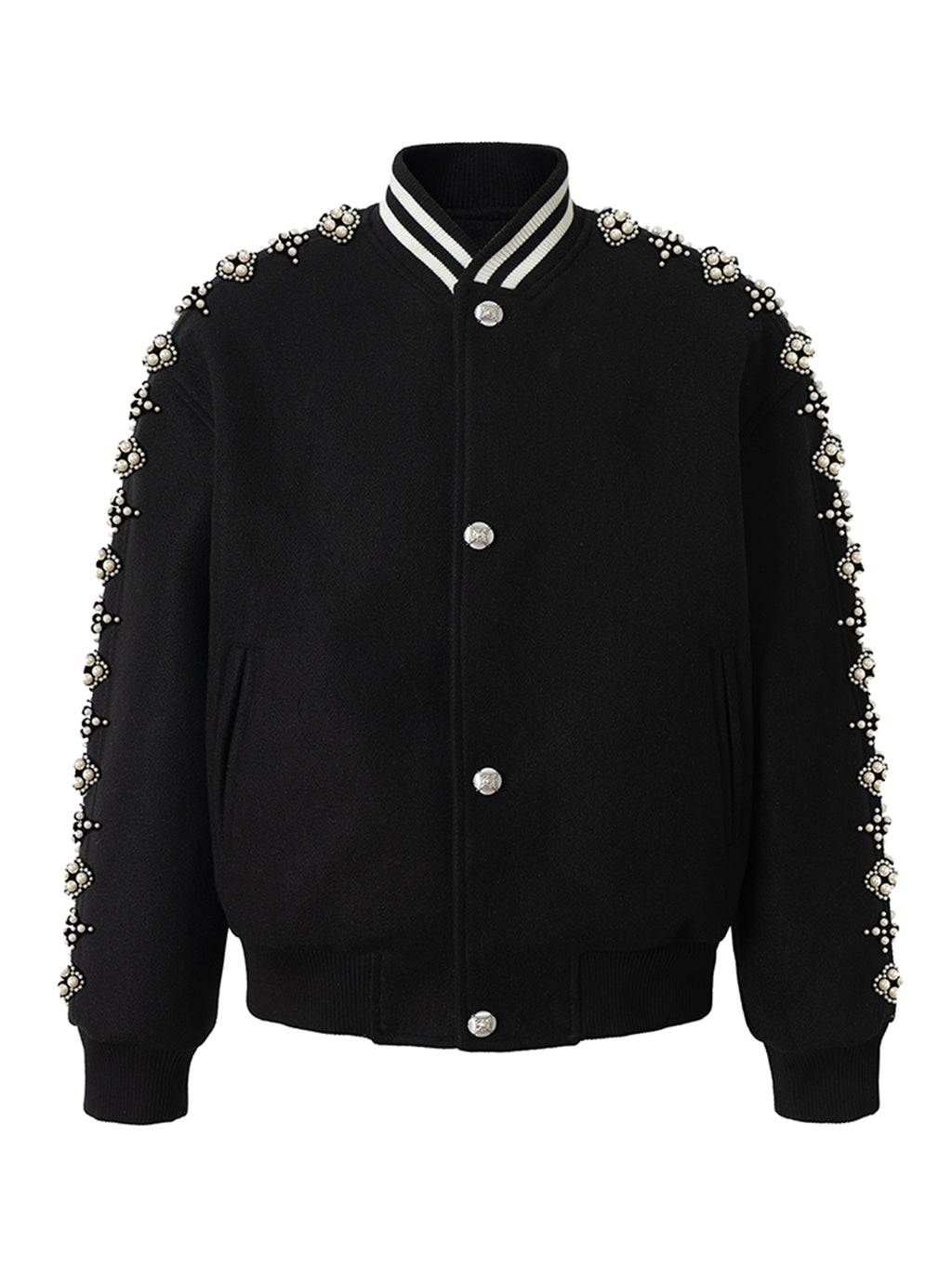 YADcrew丨Gepolsterte Perlenbesetzte Baseballjacke