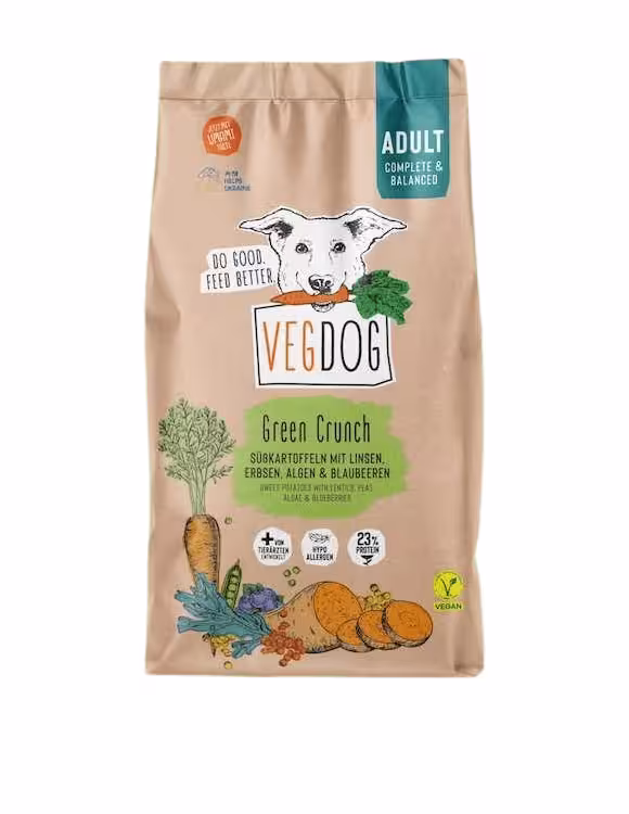 Vegdog Green Crunch | Veganes & Getreidefreies Trockenfutter