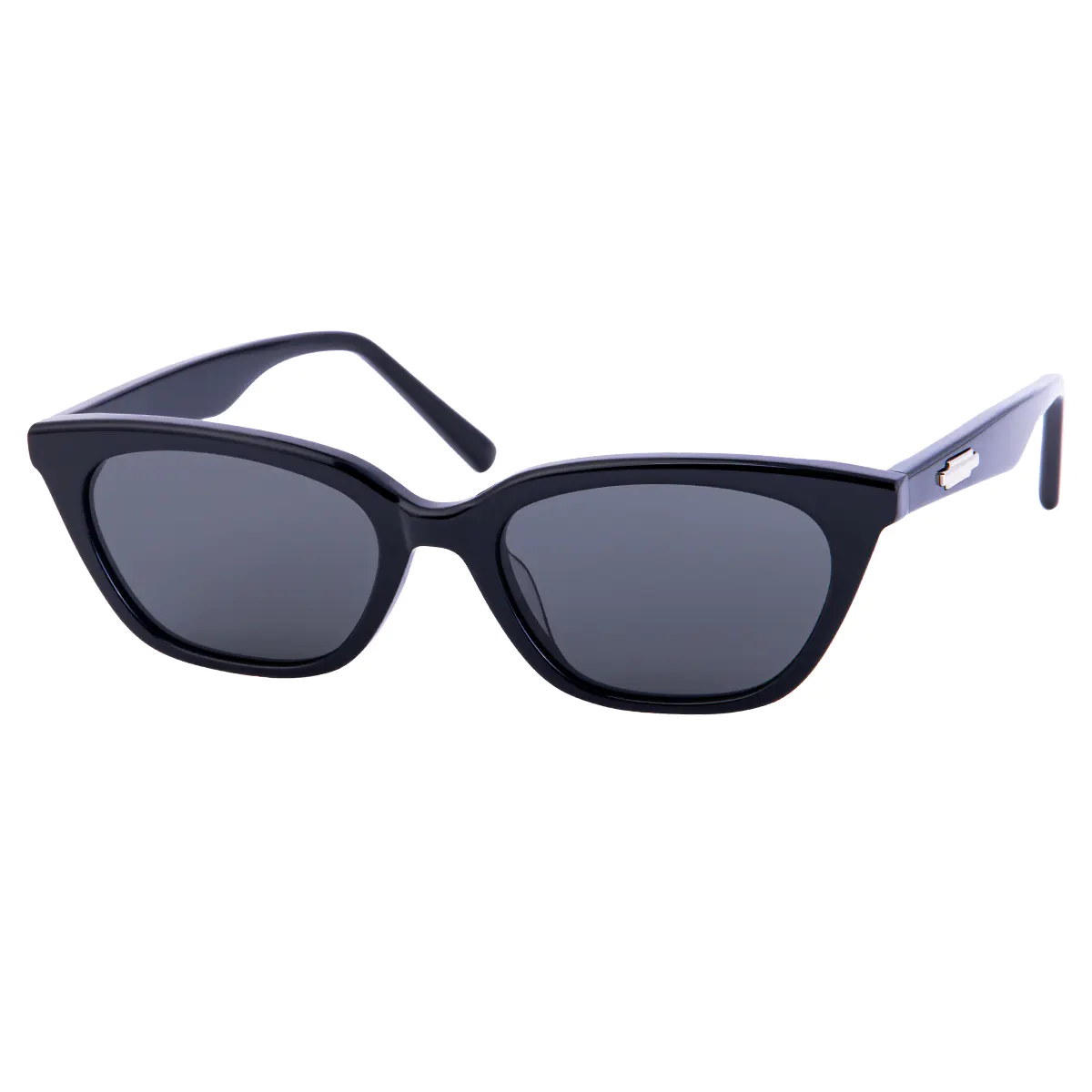 Oval Schwarze Sonnenbrille