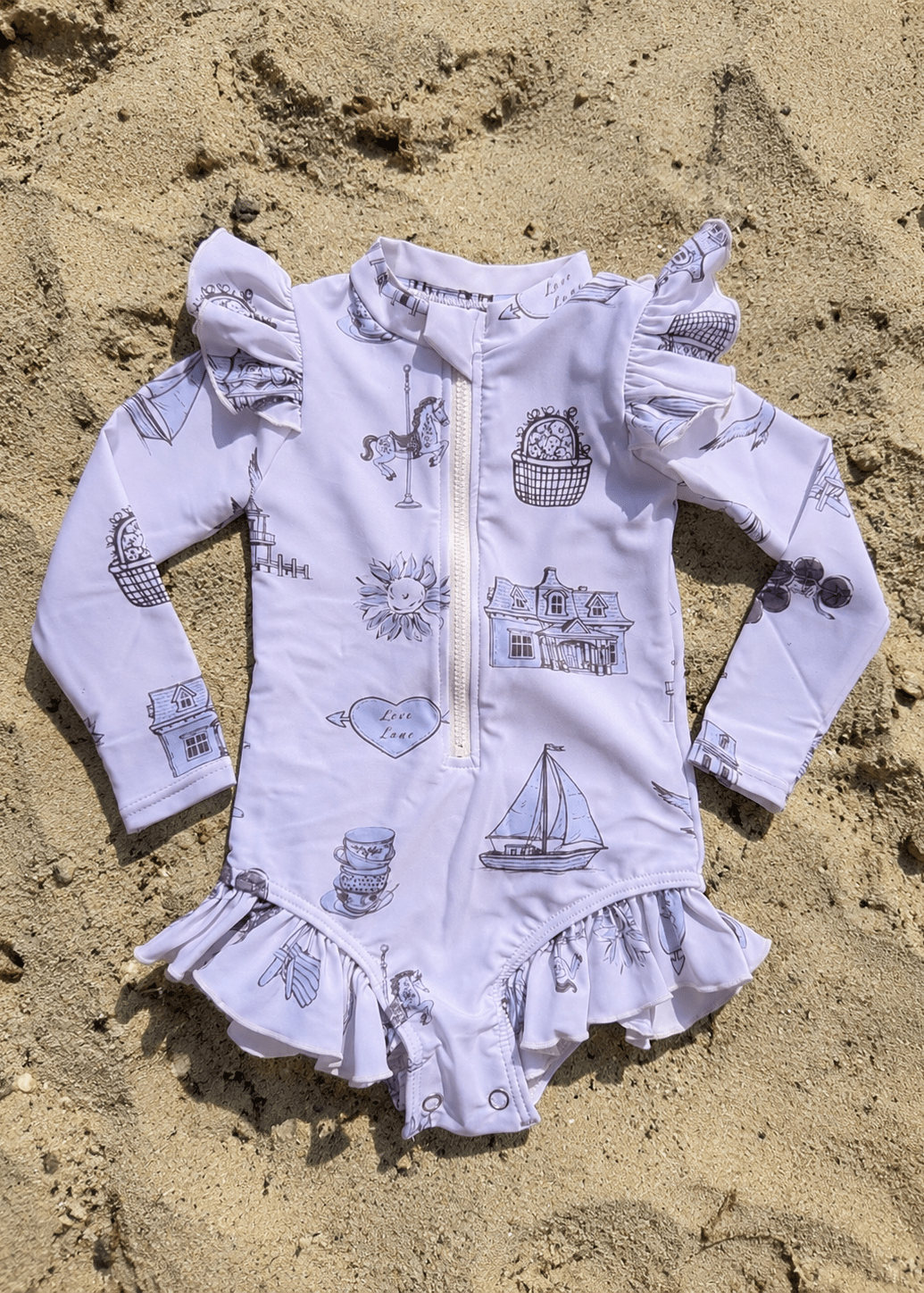 North Fork Toile UPF 50+ Badeanzug für kleine Mädchen