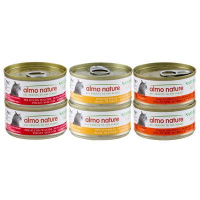 Sparpaket Almo Nature 24 x 70 g - HFC Mixpaket mit Huhn