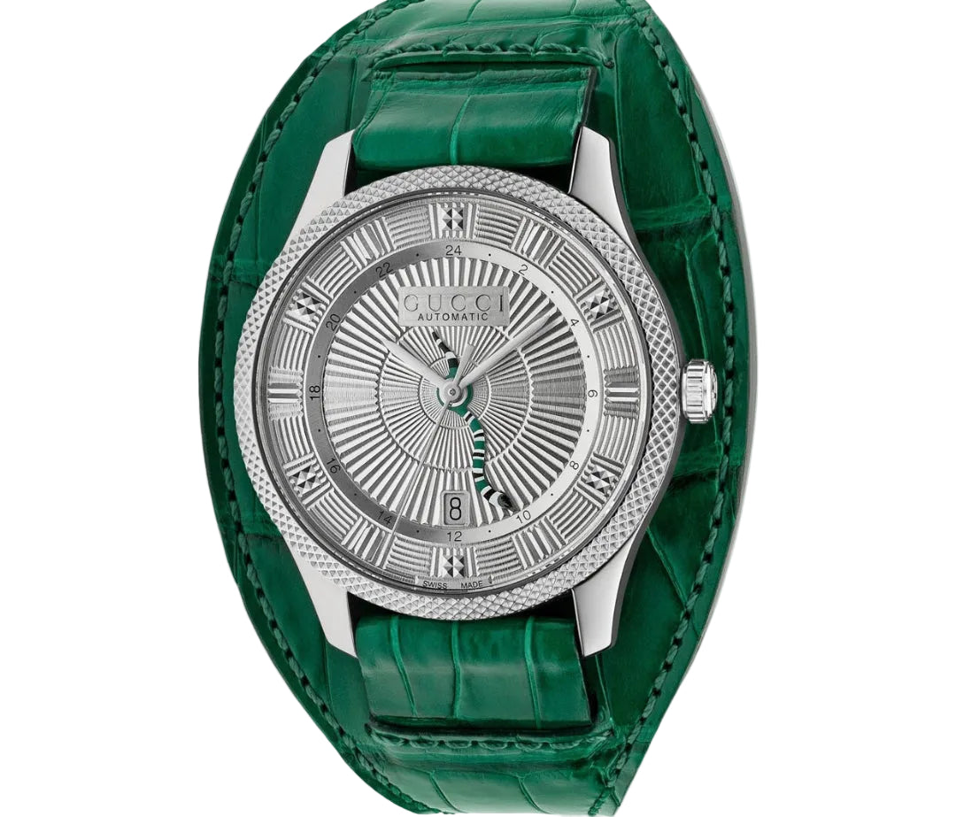 Gucci YA126344 Eryx Herrenuhr – Silbernes Zifferblatt, Automatikwerk