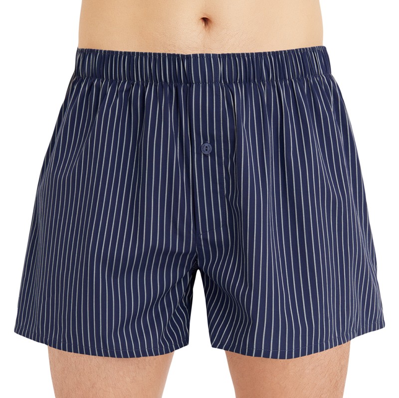 Hanro Boxershorts Blau gestreift