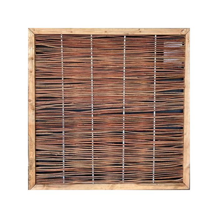 Haselnusszaun auf Rahmen 180x180cm