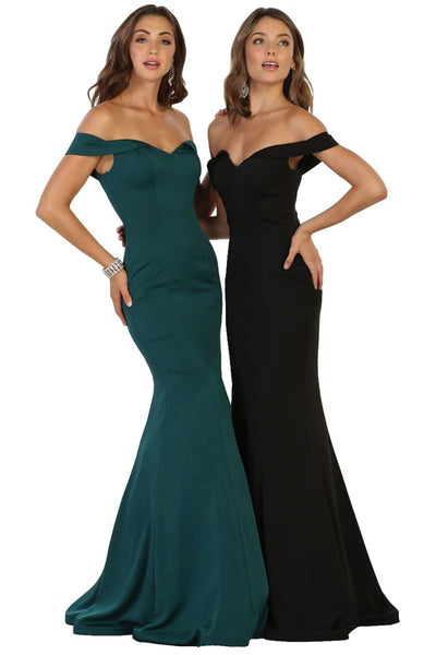 Simple Long Bridesmaids Dress By May Queen MQ1547