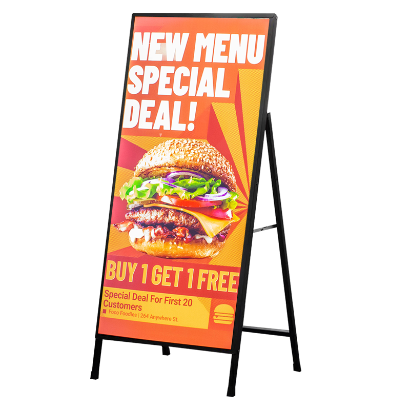 CERES Floor-standing Display Vertical Poster Board Advertising Light Box LED Sign for Shops - Indoor Use Only