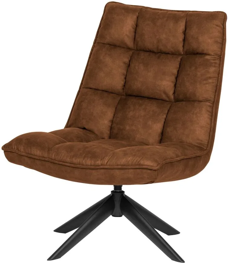 Drehbarer Design Sessel „Jouko“, Kunstleder Cognac