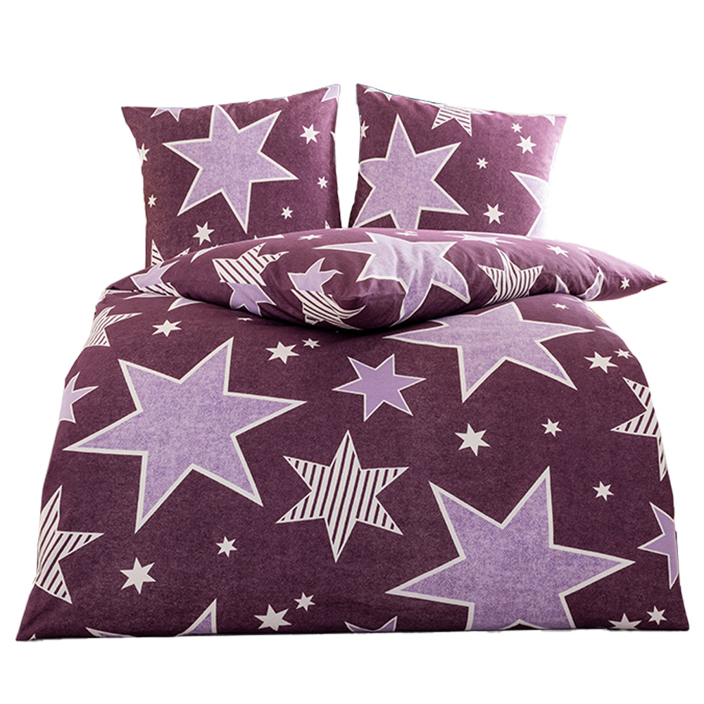 Dreamtex Feinbiber-Bettwäsche "Sterne"