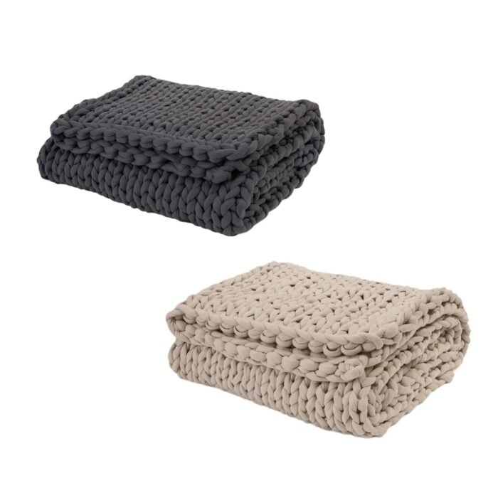 Bio-Baumwolle Gewichtsdecke – 2er Bundle