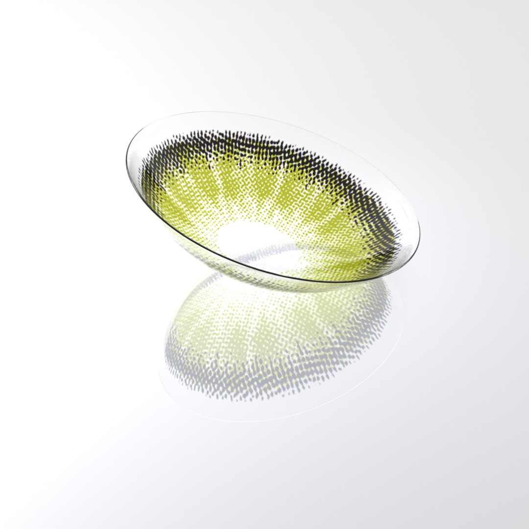 MIIEMO Matcha Bloom Kontaktlinsen - Frisches Oliven- und Waldgrün-Gradient, Matcha-Bloom-Muster | 6 Monate Tragezeit