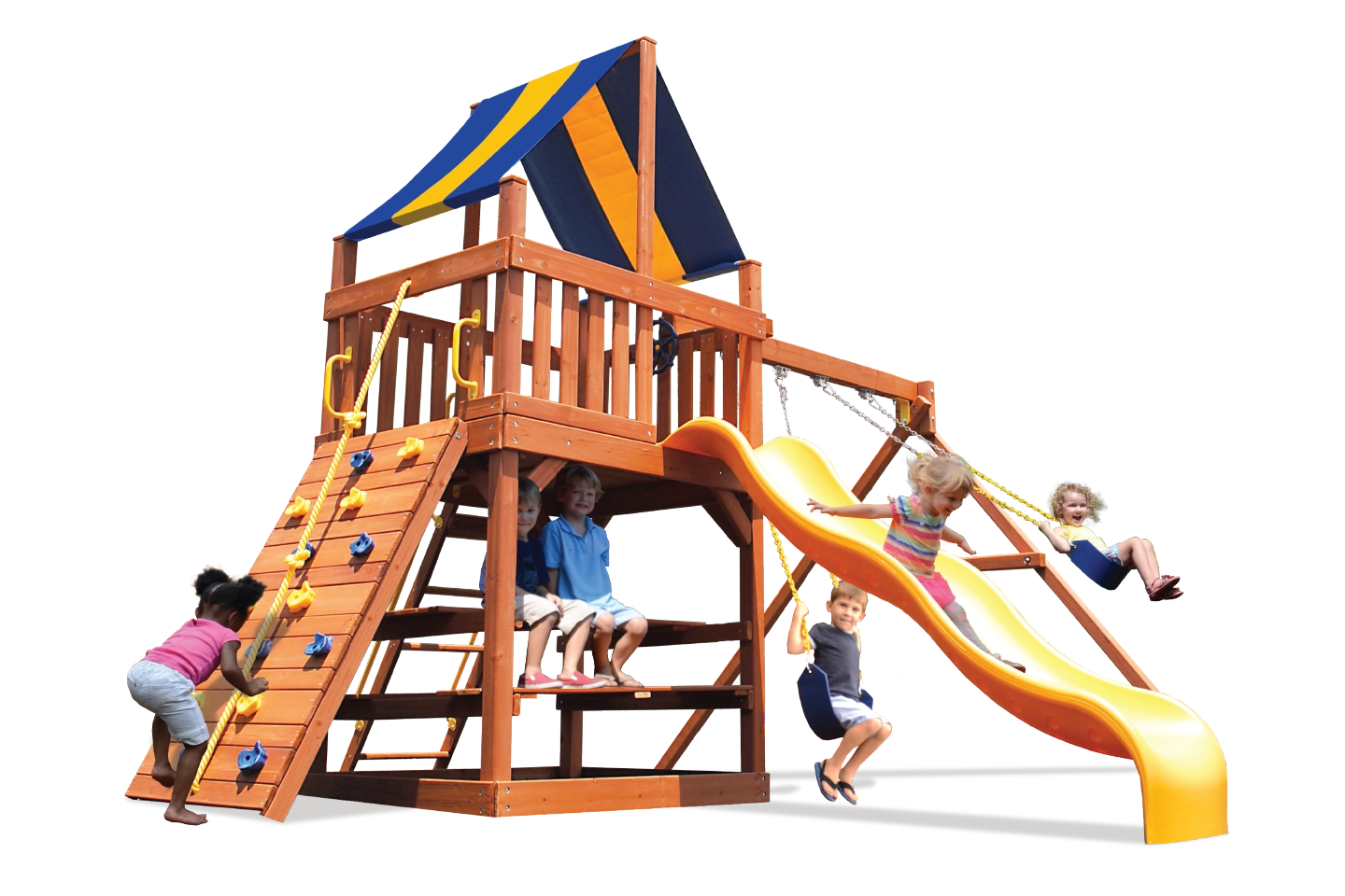 Spielplatz Eins! Original Fort mit 2 Positionen Schwingbalken Spielset