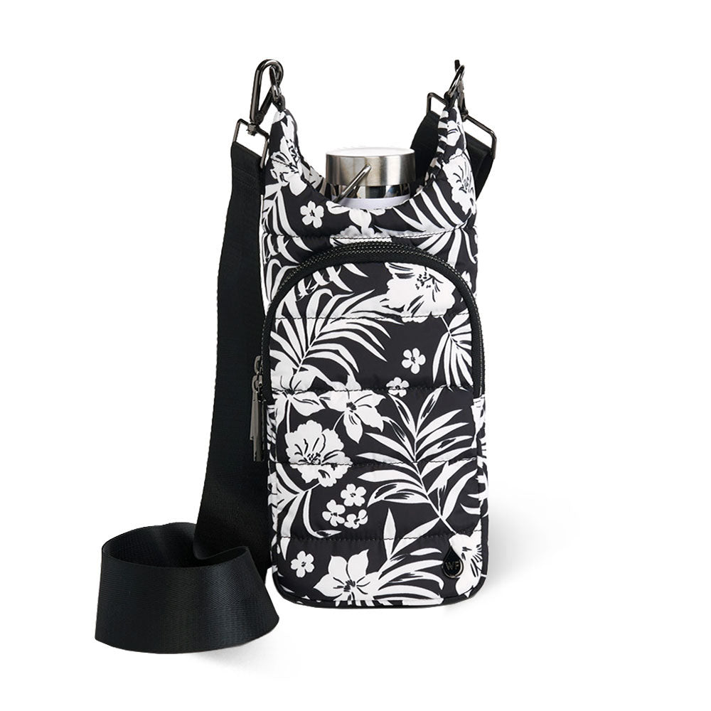 Tropischer Schwarz-weißer Blumenmuster HydroBag®