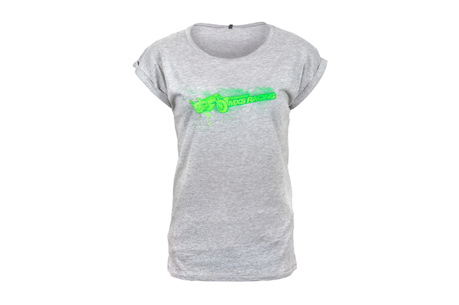 T-Shirt Frauen MXS Racing Basic Grau