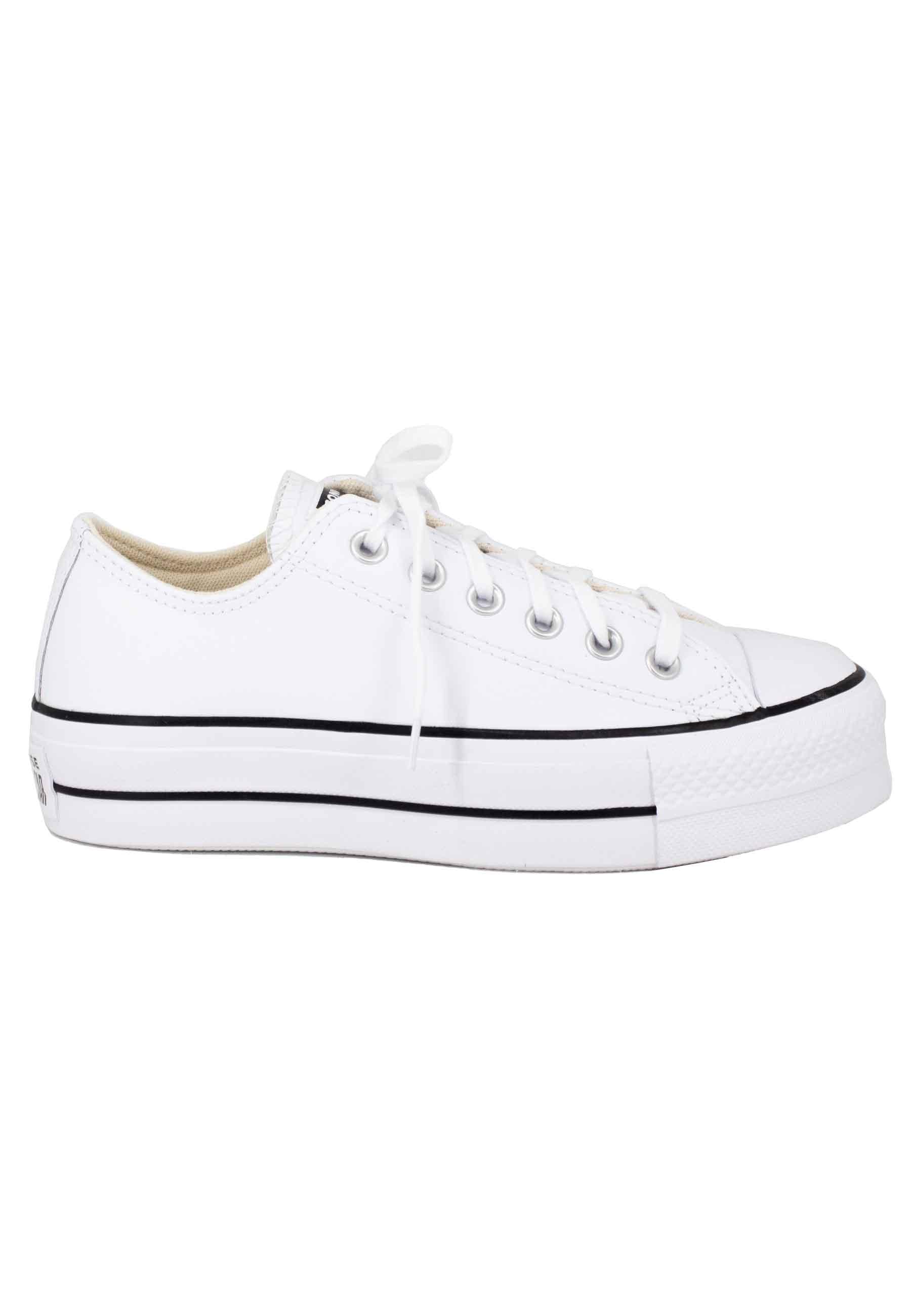 Sneakers für Frauen Chuck Taylor aus weißem Canvas mit Wedge-Sohle