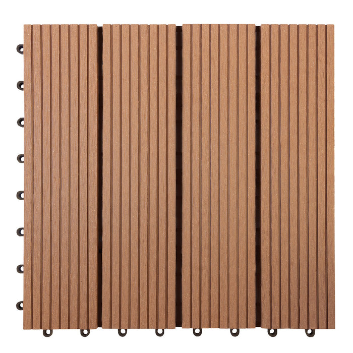 WPC-Terrassendiele "Royal" – Hellbraun – 30 x 30 cm