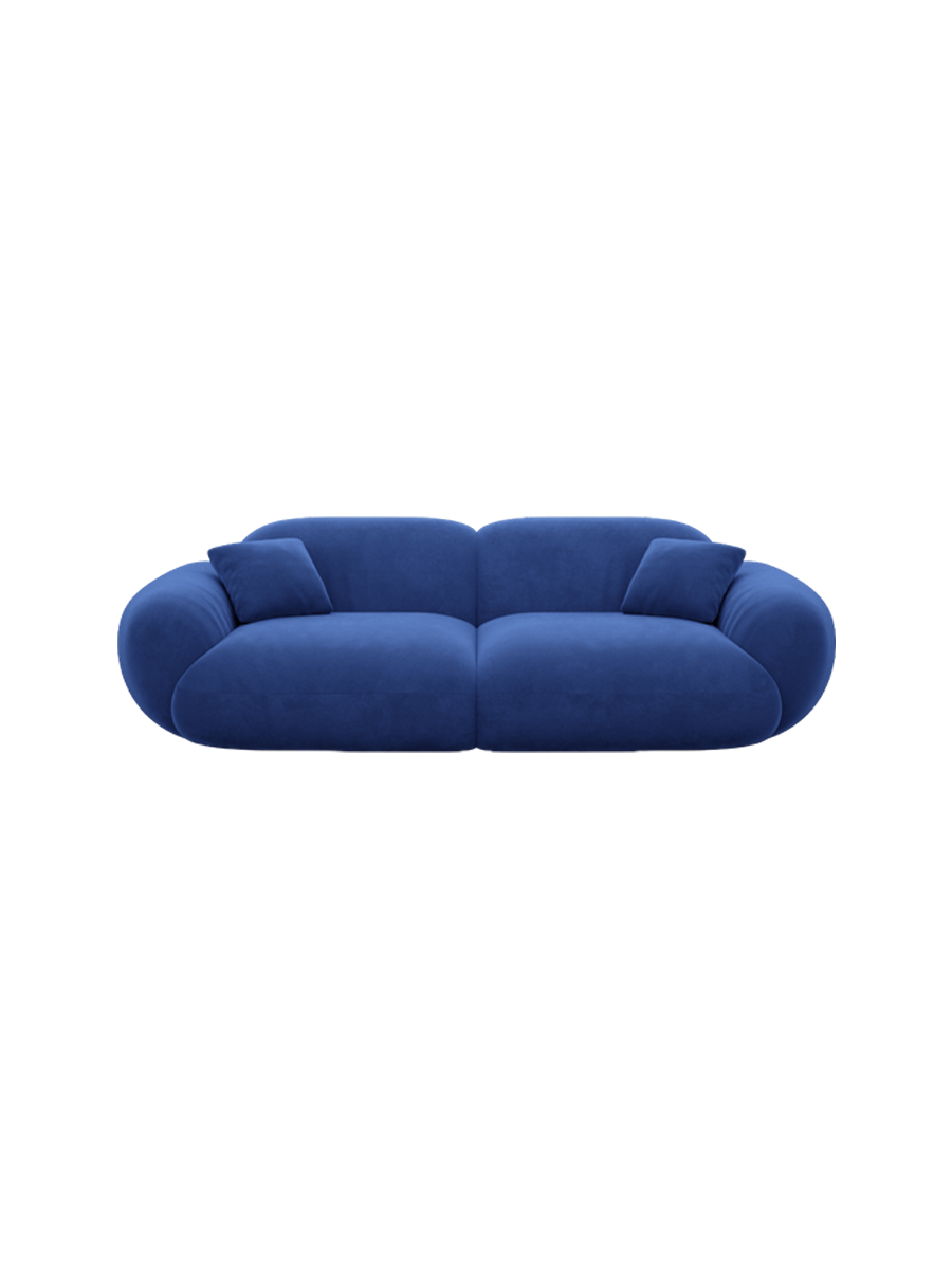 2-Sitzer Design Sofa „Alma“ mit Samtbezug