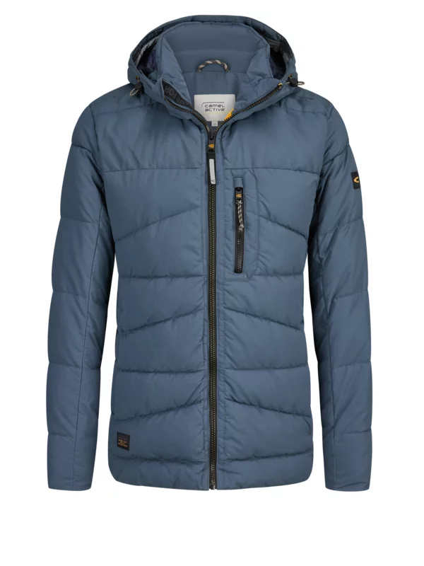 Steppjacke mit Kapuze, Blau