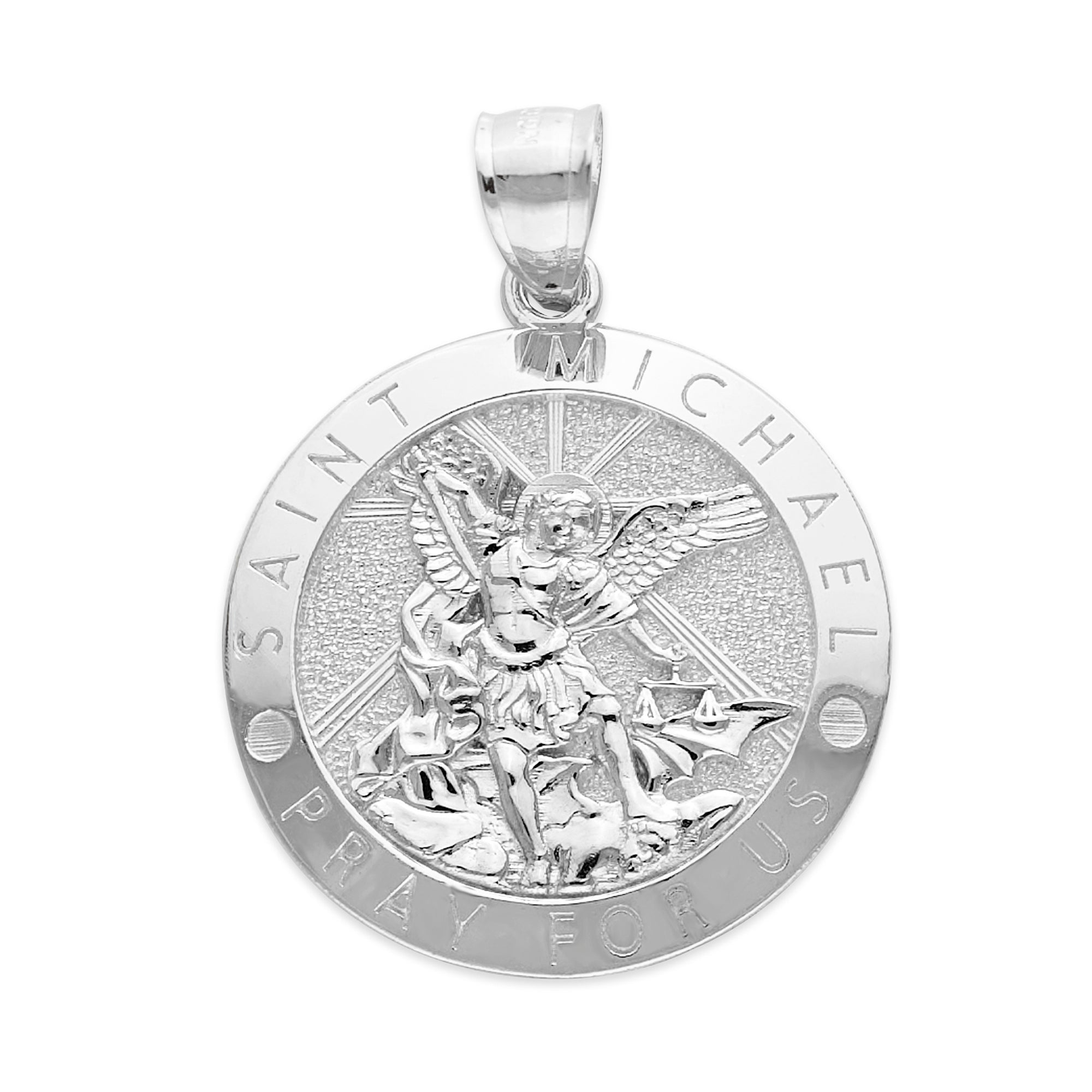 Sterling Silver Saint Michael Anhänger - Religiöse Schmuckgeschenke für Schutz