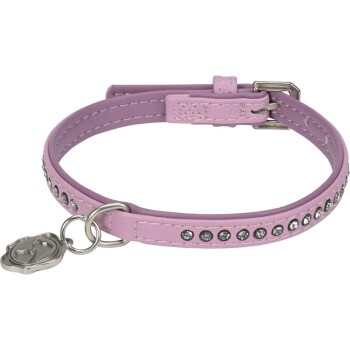 MORE Deluxe Collar Rhinestone Pink XXXS