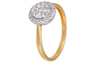 Diamond Ring 18K Bi-Color 56