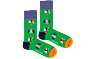 Socken mit Hundemotiven