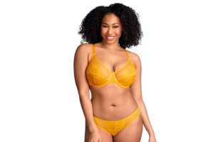 Enchante Yellow Lace Underwire Bra