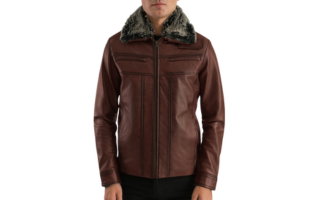 Evan Hart Fur Brown Leather Jacket