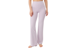 Flared Workout Trousers Mauve Pink