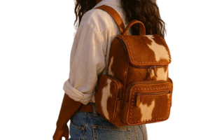 Hair-On Cowhide Backpack - Whipstitch Pattern